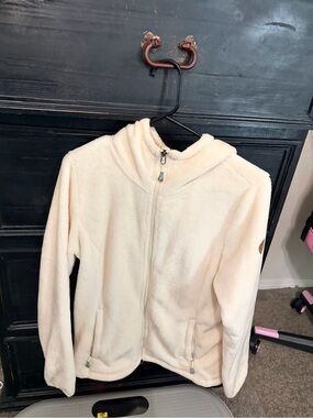 Gerry Weber Cream Fleece Zip Jacket with Hood